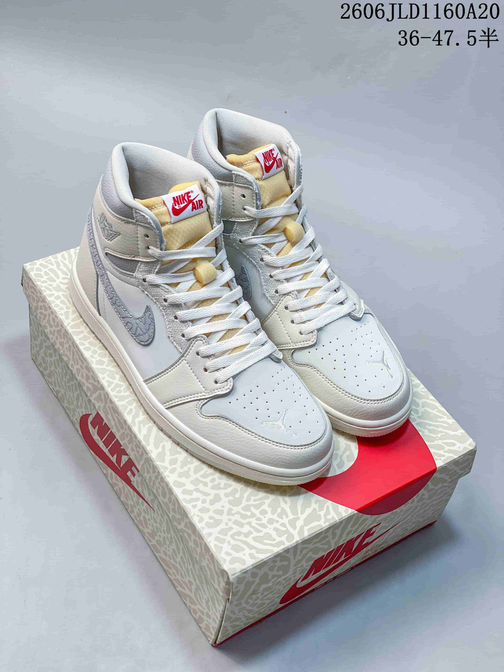 Jordan Air Jordan 1 High Sneakers, White and Blue