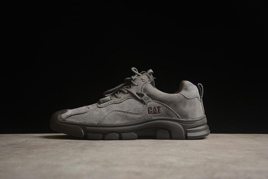 CAT Tramp Hike Low Gray Suede Sneakers