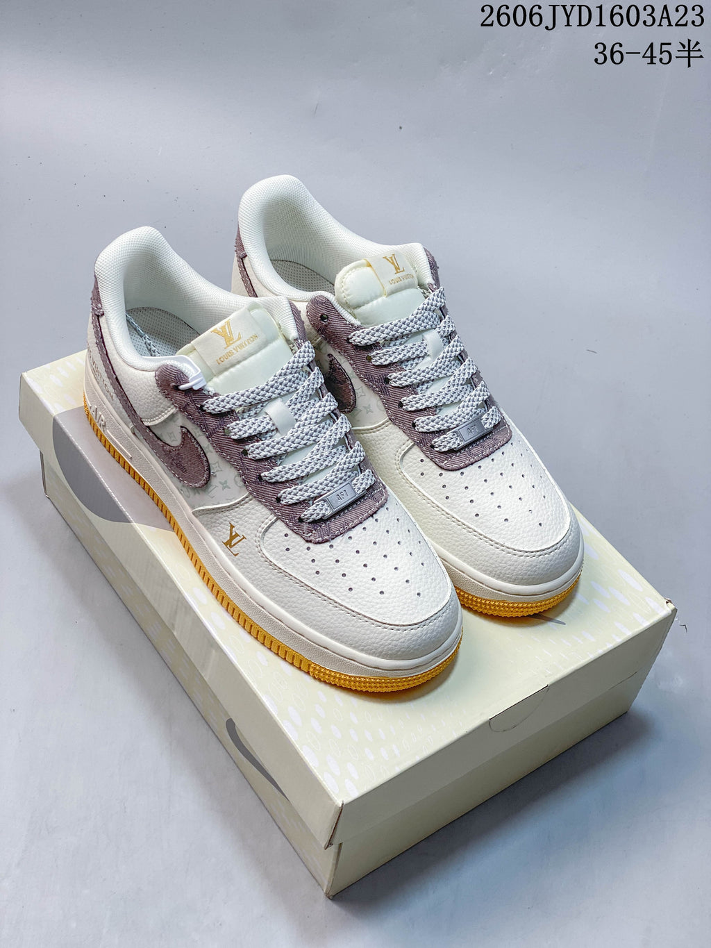 Nike Air Force 1 ’07 Low Cream and Mauve Gum Sole