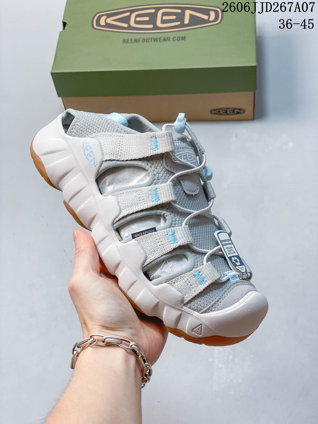 KEEN Astoria West Water-Ready Sandals in Gray and Blue