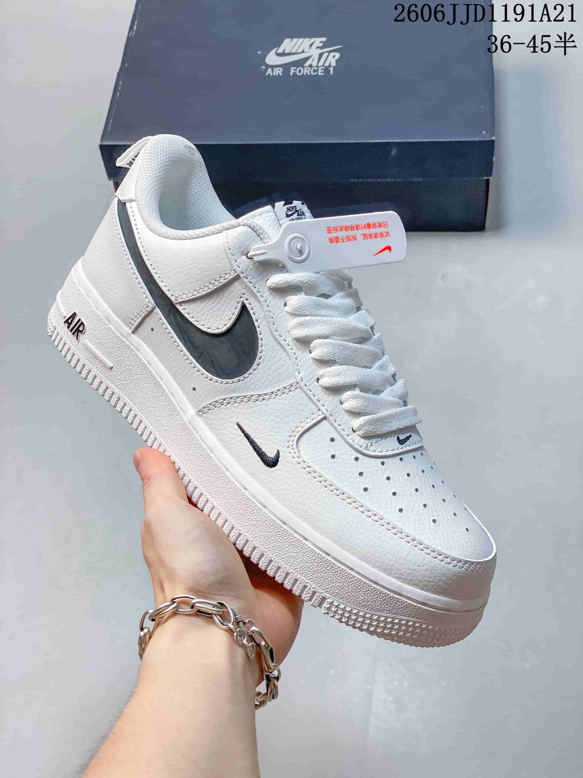 Nike Air Force 1 Low White Black Reflective Sneakers