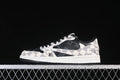 Travis Scott x Fragment Air Jordan 1 Low-Style Sneakers, Gray