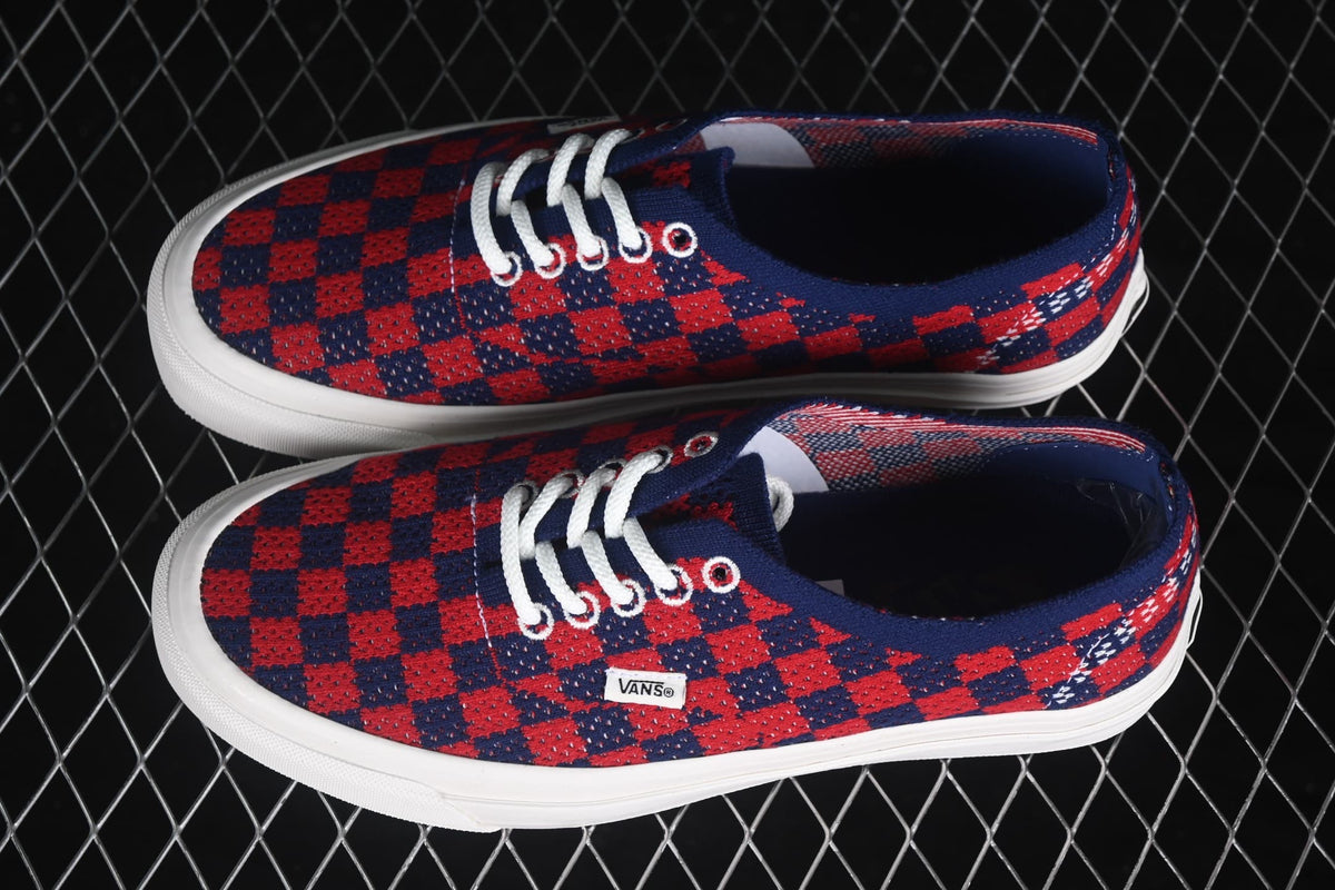 Vans LX Authentic 44 EK Sneakers Punch Check Red Blue VN000EJCRDB
