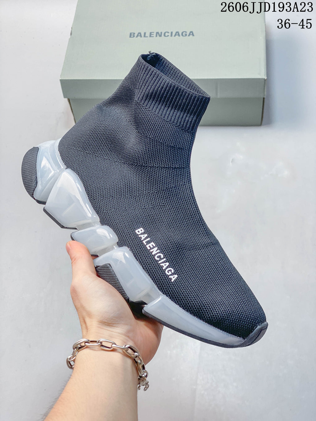 Balenciaga Sock Sneakers with Segmented Sole