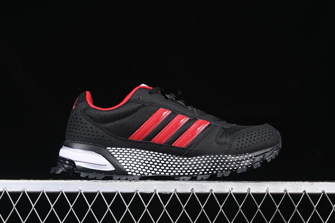 Adidas AC8592 Black and Red Mesh Lifestyle Sneakers