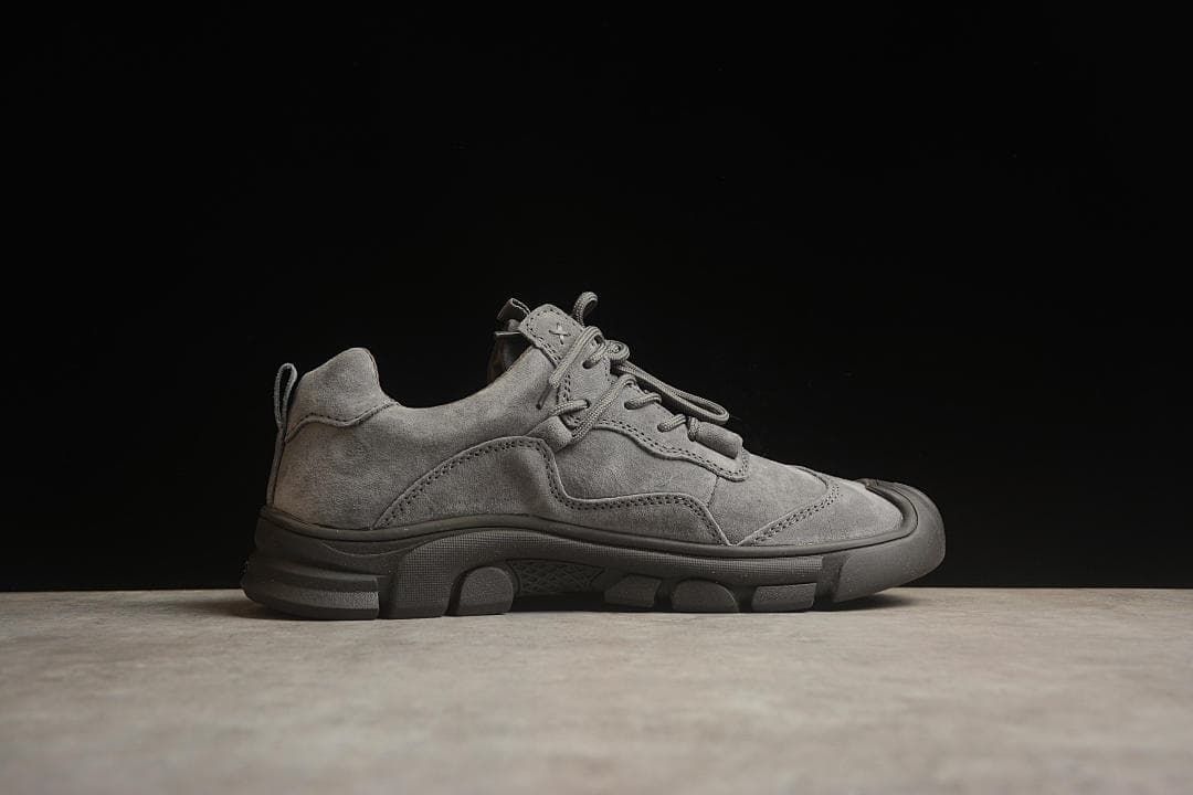 CAT Tramp Hike Low Gray Suede Sneakers