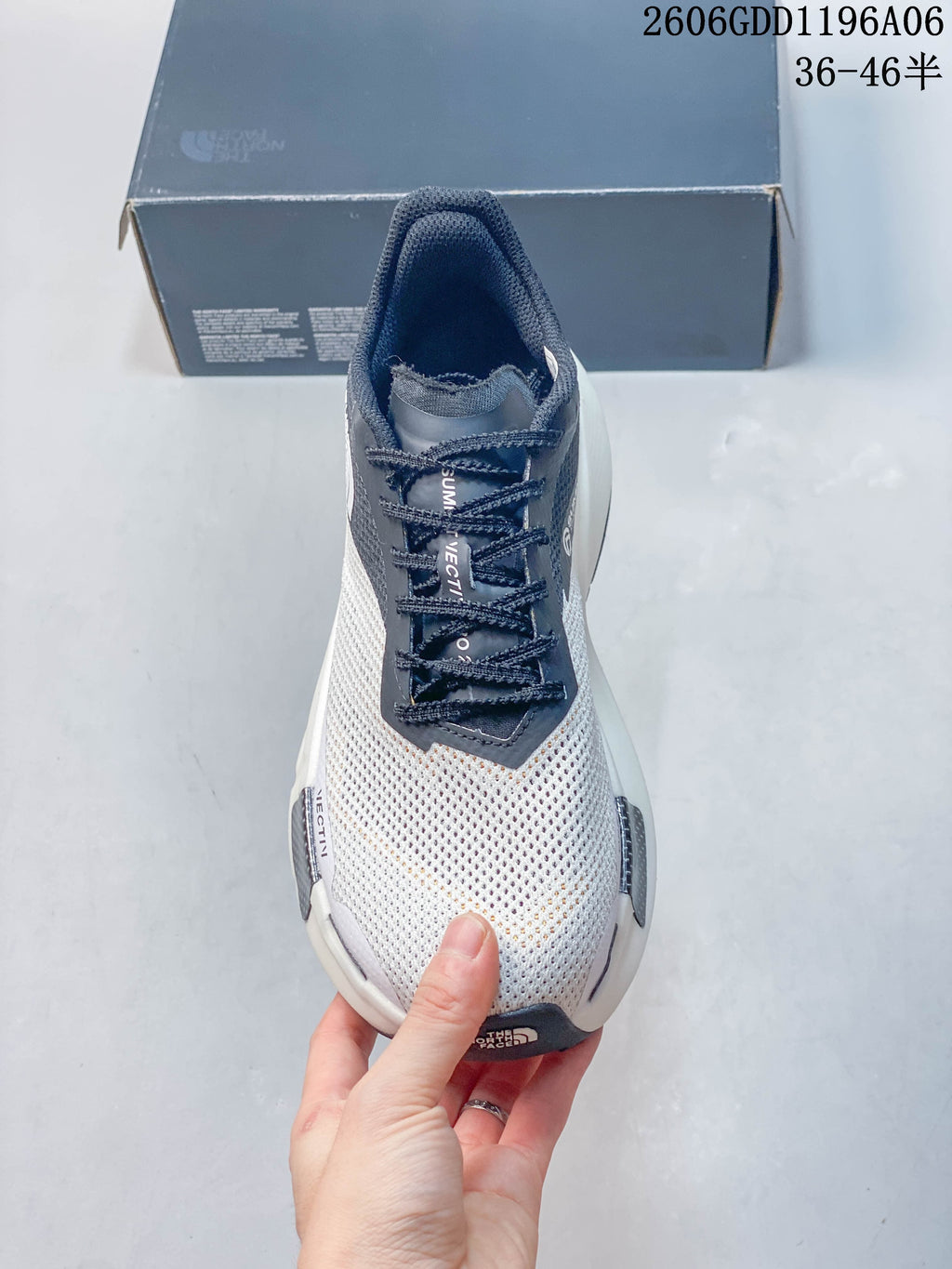 The North Face Summit VECTIV Trail Sneakers, White and Gray