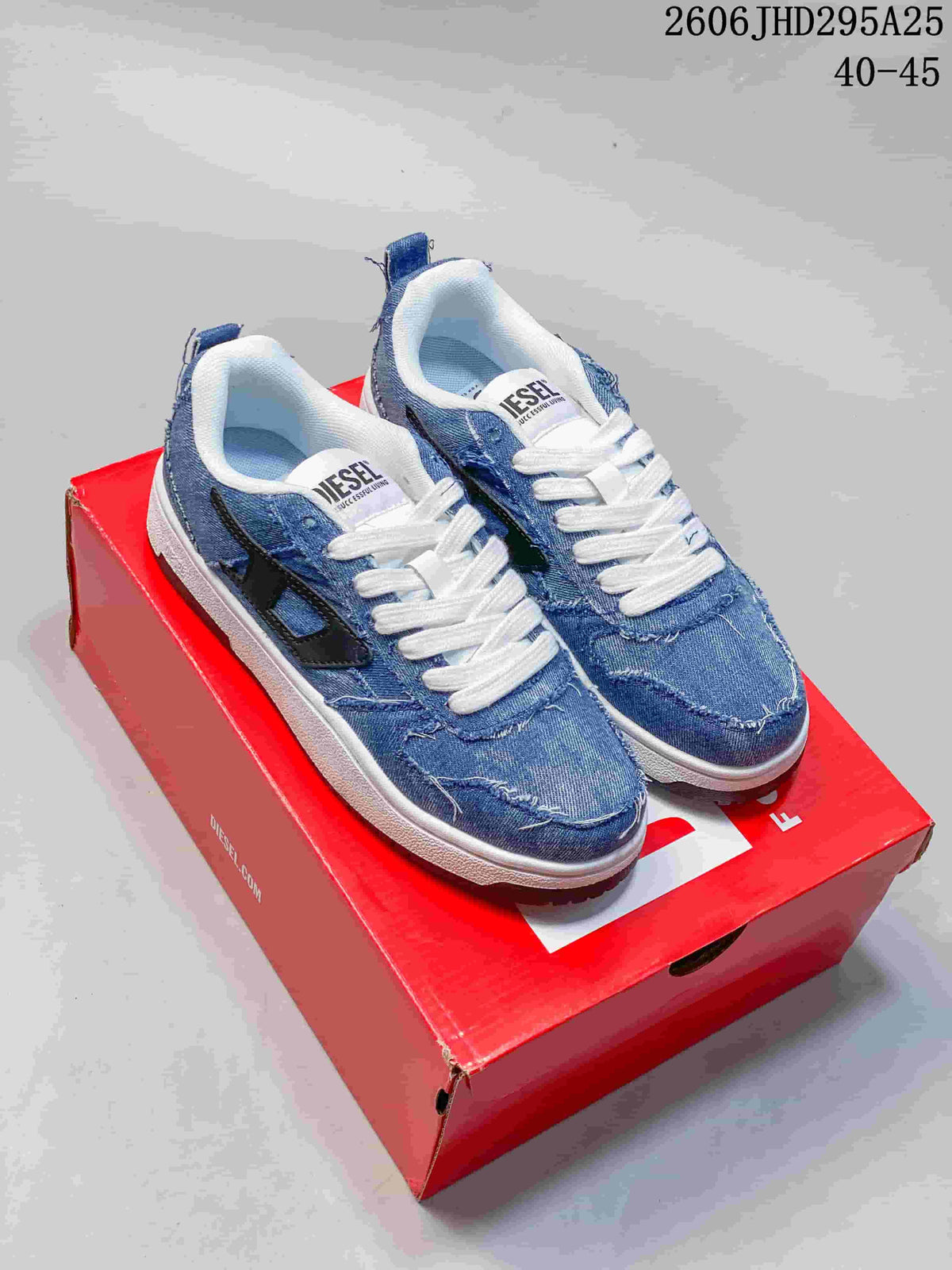 Diesel S-UKIYO V2 Low-Top Denim Sneakers