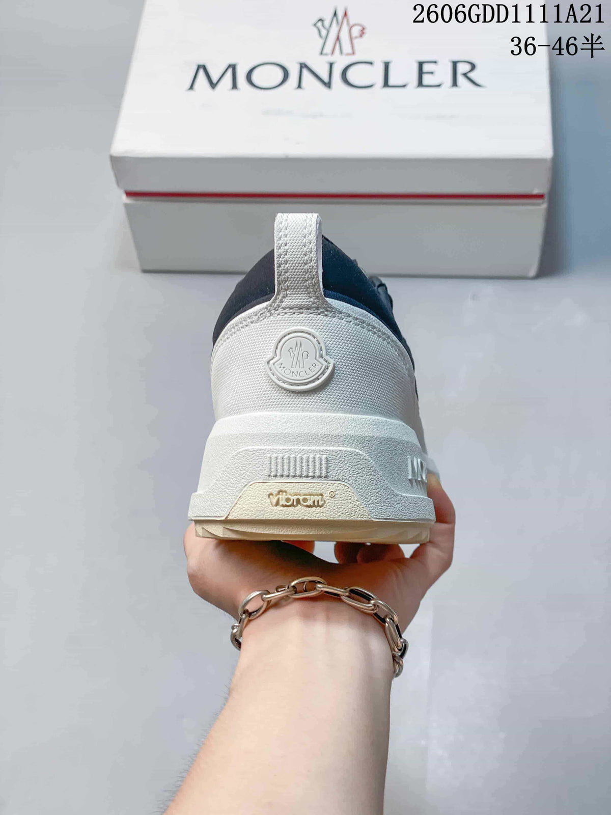 Moncler Altive Low-Top Lace-Up Sneakers in Navy and White