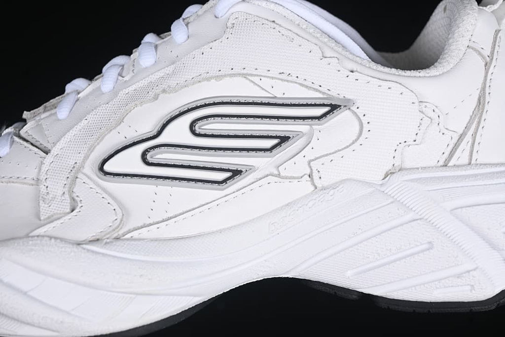 Balenciaga Monday Low-Top Lace-Up Sneakers, White