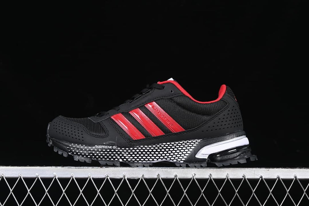Adidas AC8592 Black and Red Mesh Lifestyle Sneakers