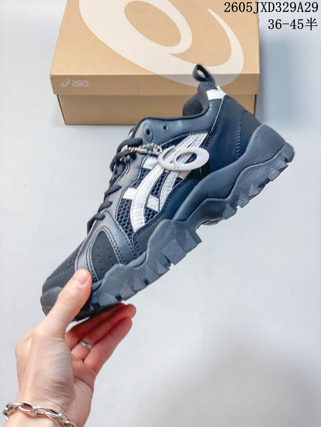 ASICS GNY Casual Sneakers, Charcoal and White, 1183C557