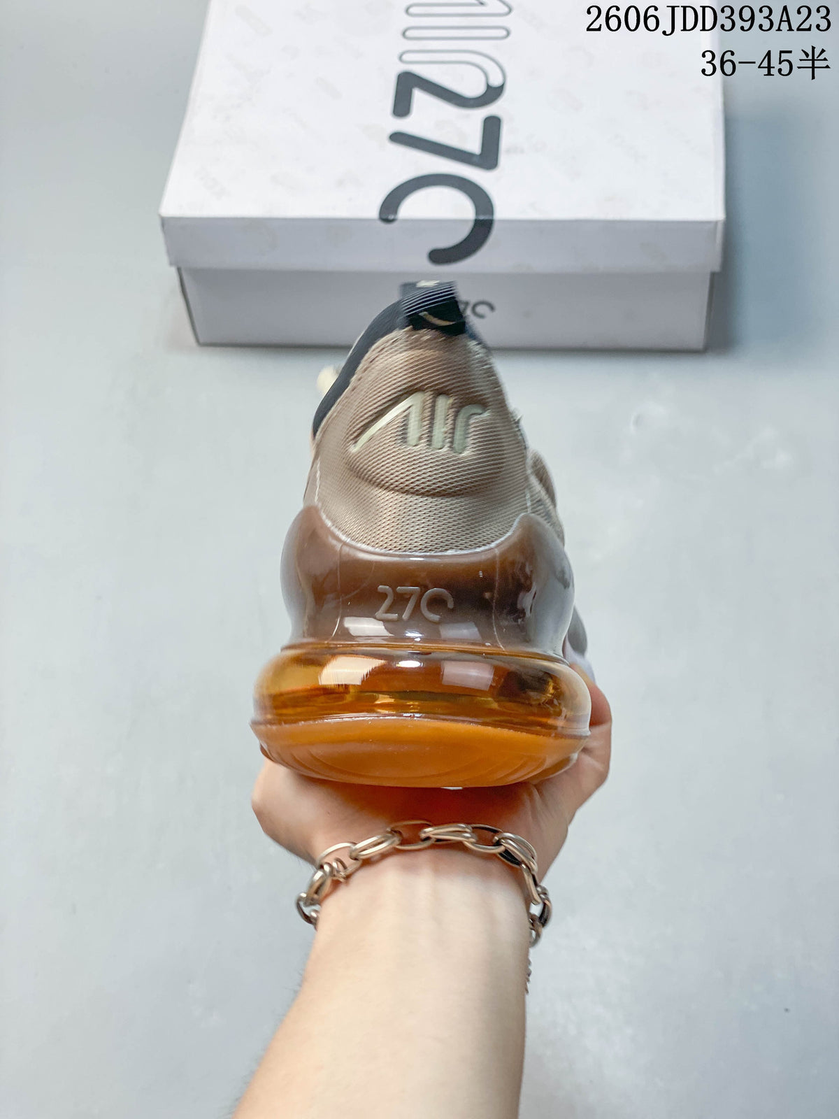 Nike Air Max 270 Sneakers in Beige and Amber AQ9164-102