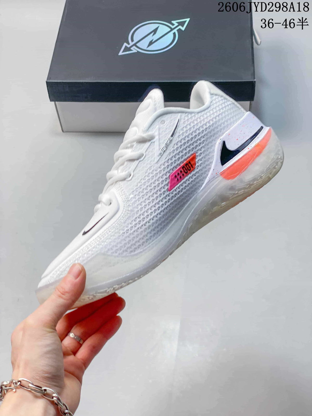 Nike Air Zoom GT Cut Low-Top Basketball Shoes, White and Coral