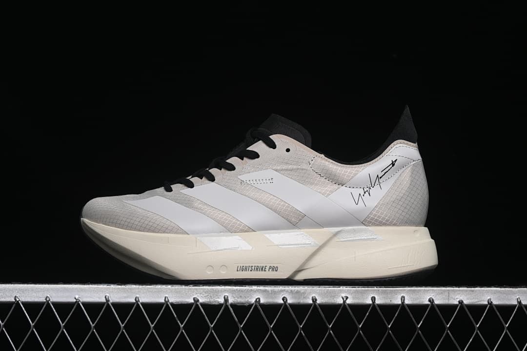 Y-3 Adizero Adios 4M Running Shoes Beige Black JR6656