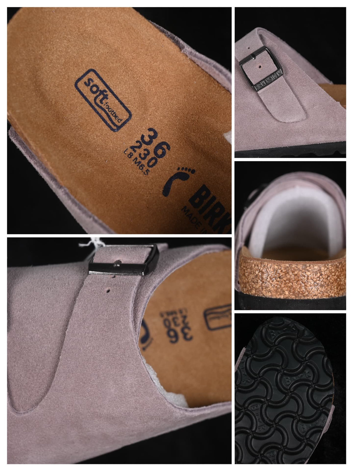 Birkenstock Zurich 1009532 Lavender Suede Sandals