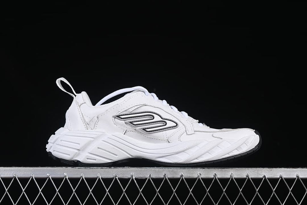 Balenciaga Monday Low-Top Lace-Up Sneakers, White