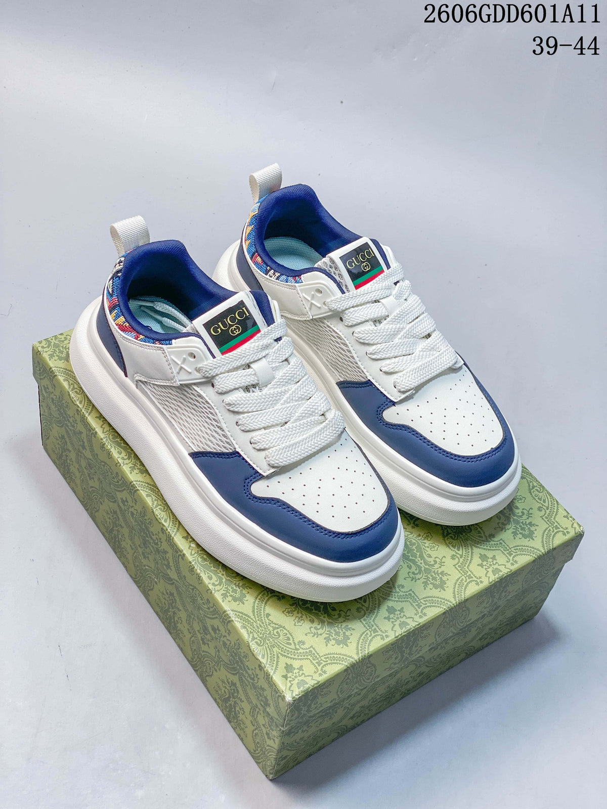 Gucci Screener GG Low-Top Sneakers White and Blue