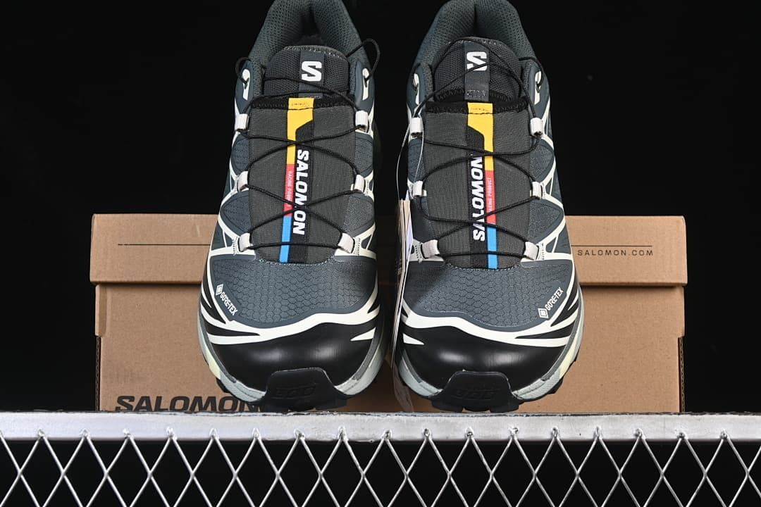Salomon XT-6 GTX Outdoor Sneakers, Urban Chic/Black/Lime Cream