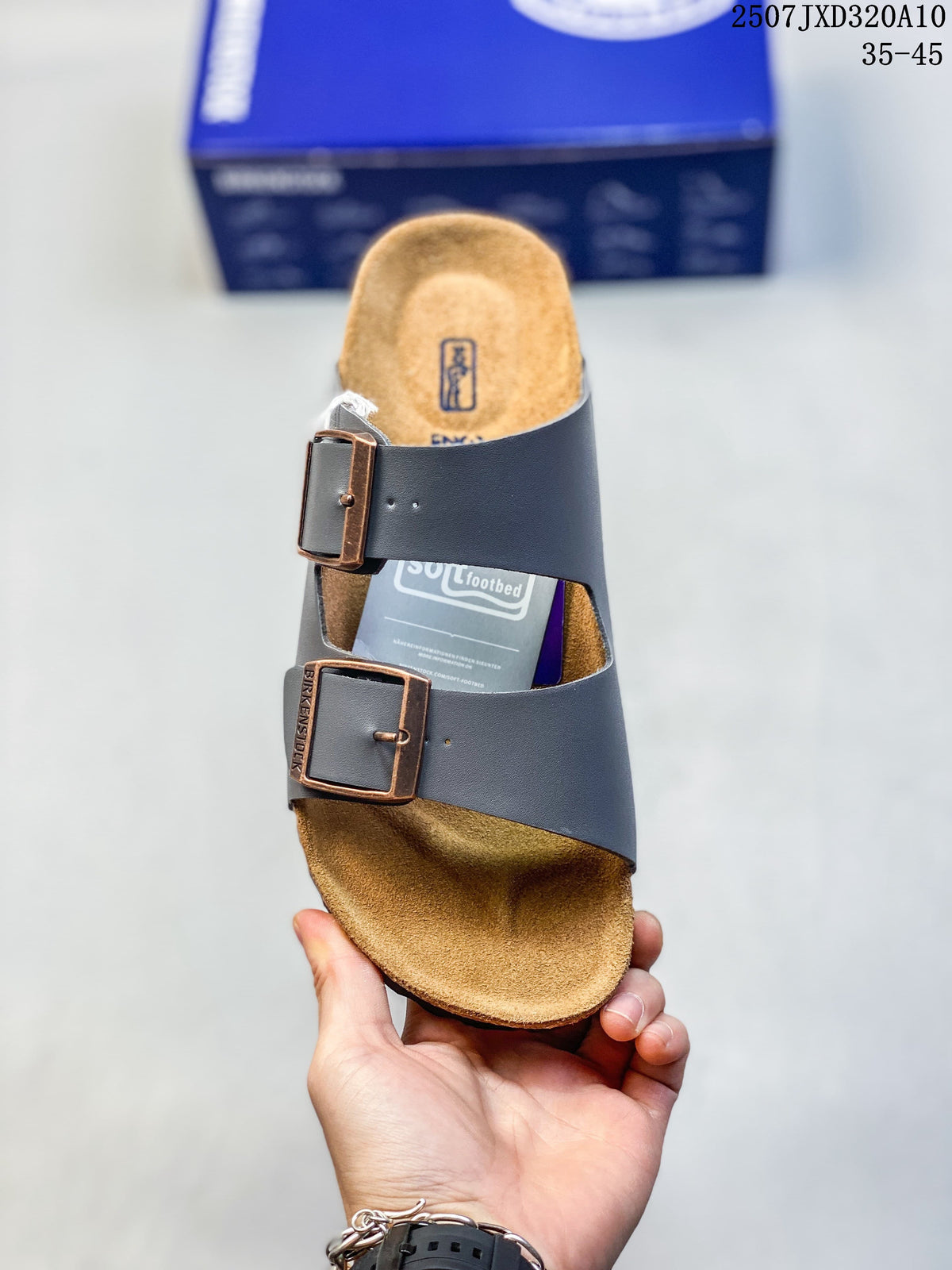 Birkenstock Arizona Two-Strap Sandals in Gray